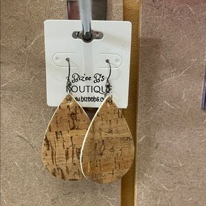 Cork Teardrop Earrings